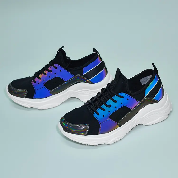 Girls Sneaker Shoes Factories – 2021 Stylish Unique Reflective Design Wholesale Platform Sport Shoes Women Men's Fashion Sneakers – Jianer detail pictures
