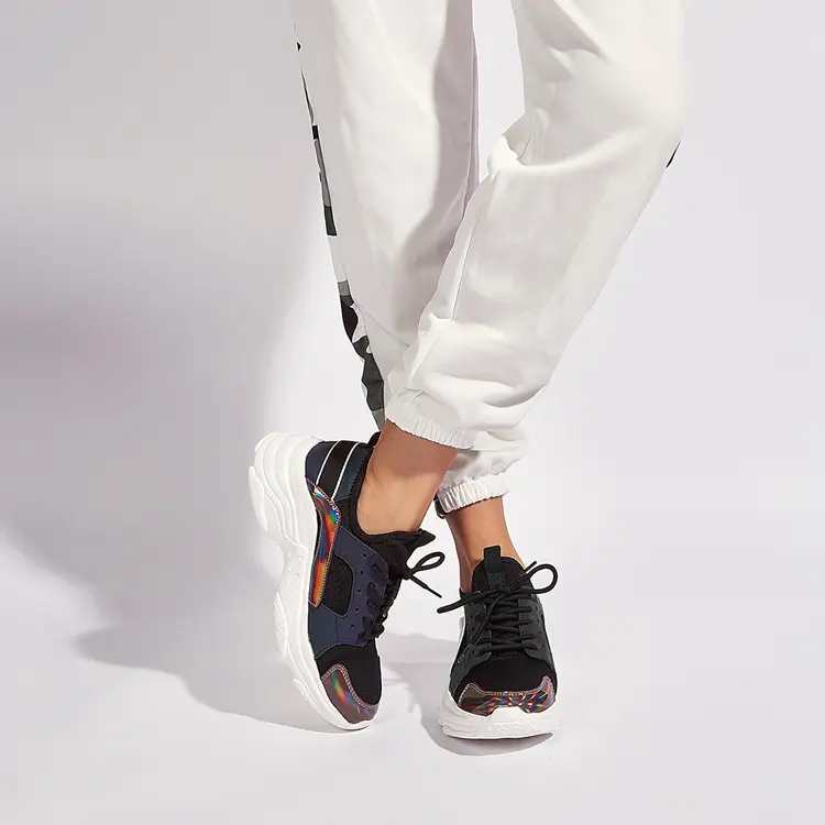 Girls Sneaker Shoes Factories – 2021 Stylish Unique Reflective Design Wholesale Platform Sport Shoes Women Men's Fashion Sneakers – Jianer detail pictures