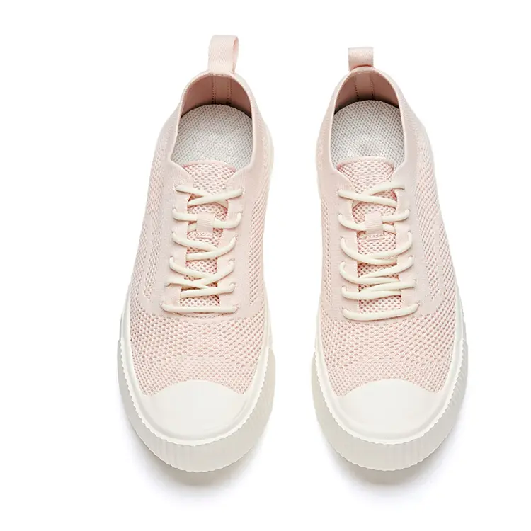 High Supplier Md Outsole Breathable Pink Zapatos Sneaker Unisex Flat Shoes For Women and Ladies