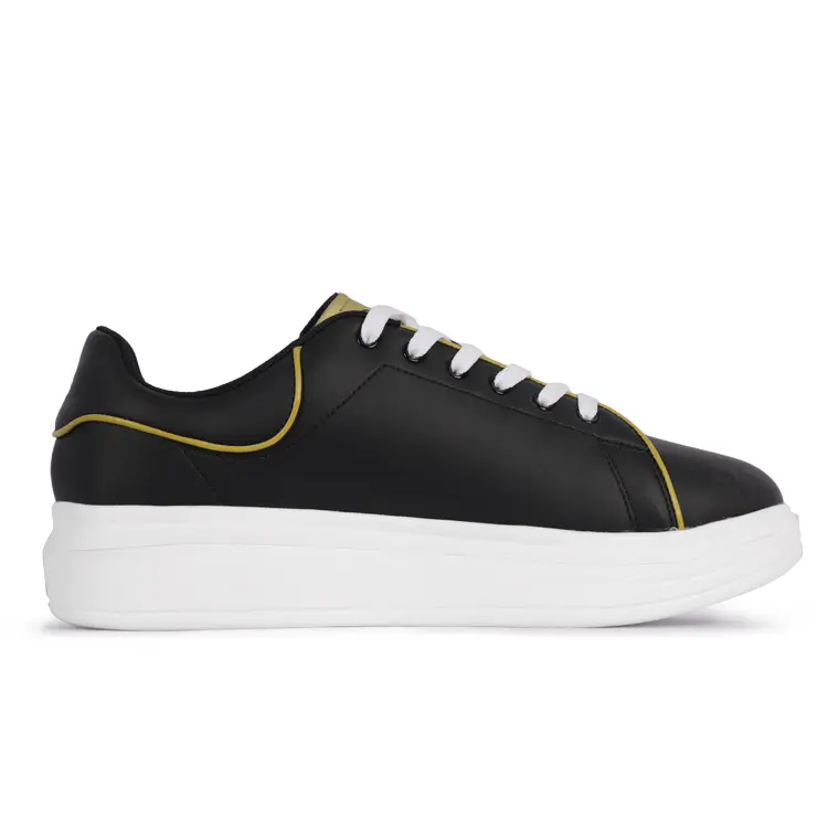 Wholesale OEM Casual Women Sneakers Supplier – JIANER Wholesale Quality Custom Logo Cheap Women Men Zapatos Leather White Flat Casual Shoes Unisex – Jianer detail pictures