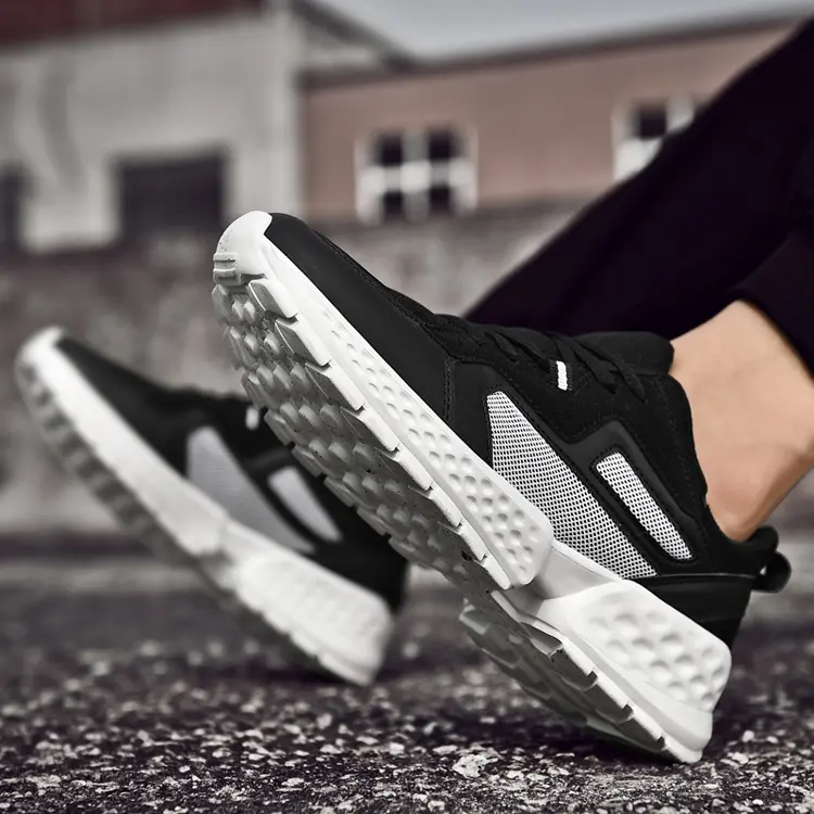 Wholesale OEM Canvas Sneaker Manufacturers – Fujian Factory Soft MD Outsole Breathable Mesh Upper Outdoor Walking Men Sports Shoes Sneakers – Jianer detail pictures