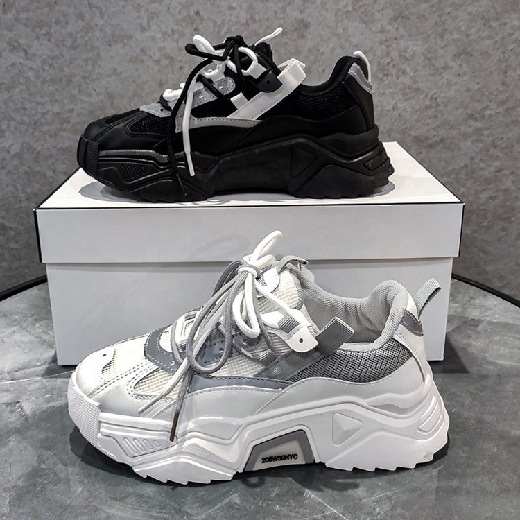 Lace-up High Quality New Fashion Anti Slip Casual Zapatos Mujer Platform Mesh Walking Sneakers Sport Shoes